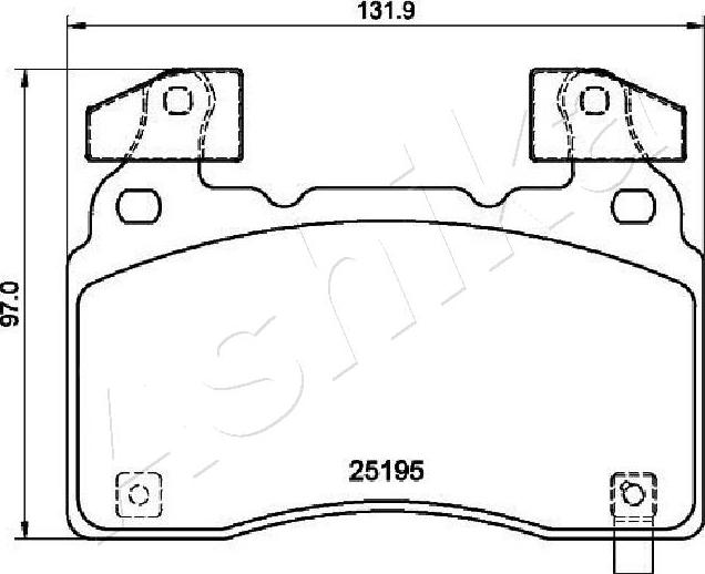 Ashika 50-00-0419 - Гальмівні колодки, дискові гальма autocars.com.ua