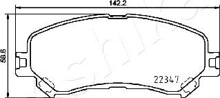 Ashika 50-00-0707 - Гальмівні колодки, дискові гальма autocars.com.ua