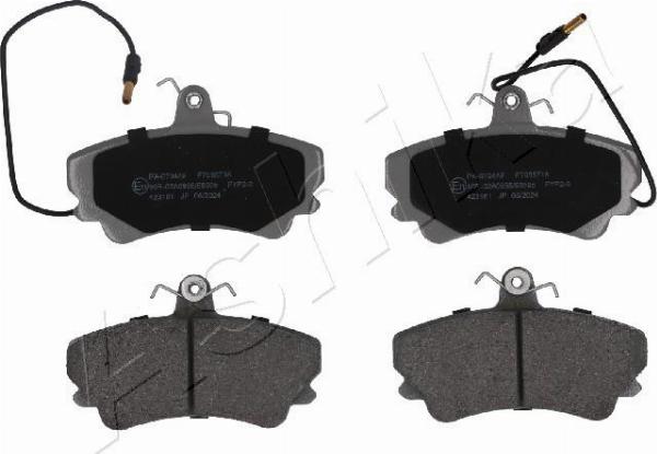 Ashika 50-00-0734 - Гальмівні колодки, дискові гальма autocars.com.ua