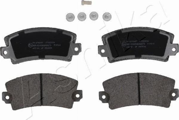 Ashika 50-00-0743 - Гальмівні колодки, дискові гальма autocars.com.ua