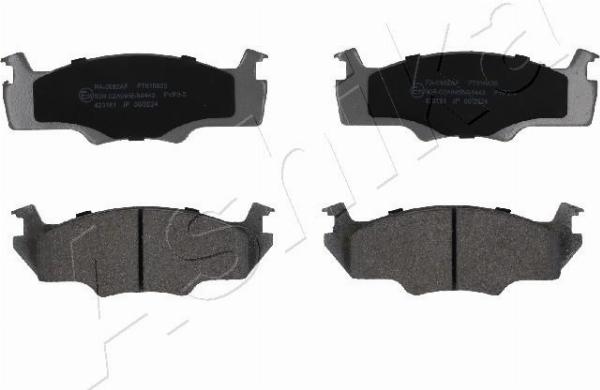 Ashika 50-00-0982 - Гальмівні колодки, дискові гальма autocars.com.ua