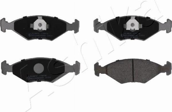 Ashika 50-00-0987 - Гальмівні колодки, дискові гальма autocars.com.ua