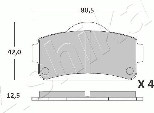 Ashika 50-00-MC03 - Гальмівні колодки, дискові гальма autocars.com.ua