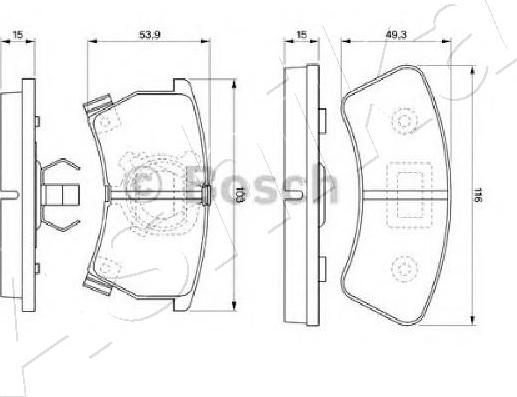 Ashika 50-03-3003 - Гальмівні колодки, дискові гальма autocars.com.ua