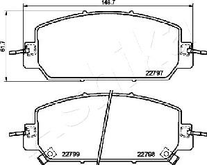 Open Parts BPA1508.22 - Гальмівні колодки, дискові гальма autocars.com.ua