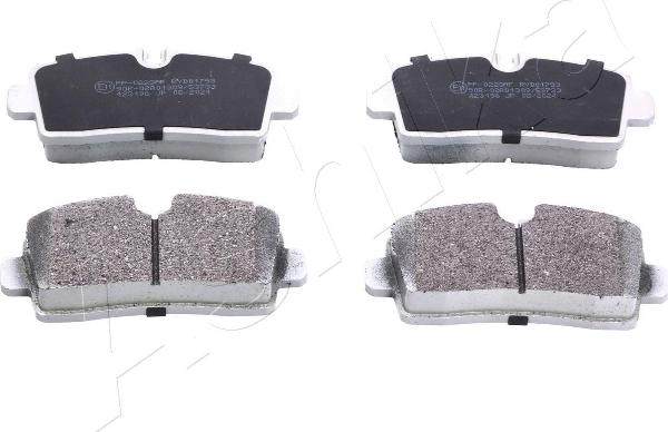 Ashika 51-00-0223 - Гальмівні колодки, дискові гальма autocars.com.ua