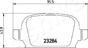 Ashika 51-00-0402 - Гальмівні колодки, дискові гальма autocars.com.ua