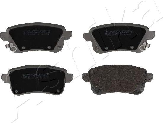 Ashika 51-00-0709 - Гальмівні колодки, дискові гальма autocars.com.ua