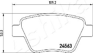 Ashika 51-00-0902 - Гальмівні колодки, дискові гальма autocars.com.ua