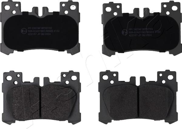 Ashika 51-02-2007 - Гальмівні колодки, дискові гальма autocars.com.ua