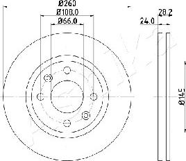 Ashika 60-00-0632 - Тормозной диск avtokuzovplus.com.ua