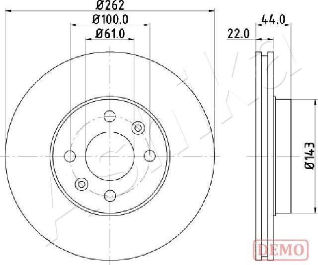 Ashika 60-00-0709C - Гальмівний диск autocars.com.ua