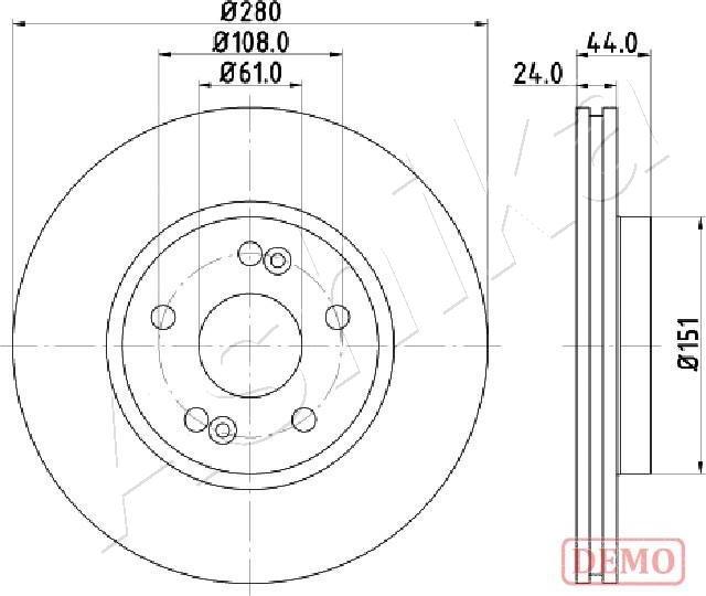 Ashika 60-00-0710C - Гальмівний диск autocars.com.ua