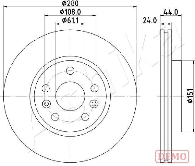 Ashika 60-00-0716C - Гальмівний диск autocars.com.ua