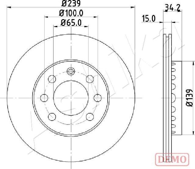 Ashika 60-00-0904C - Гальмівний диск autocars.com.ua