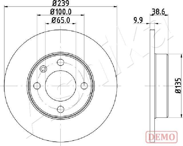 Ashika 60-00-0937C - Гальмівний диск autocars.com.ua