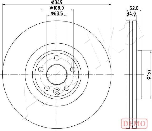 Ashika 60-0L-L17C - Гальмівний диск autocars.com.ua