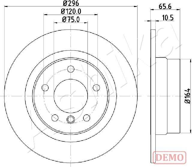 Ashika 61-00-0102C - Гальмівний диск autocars.com.ua