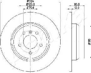 Ashika 61-00-0137 - Гальмівний диск autocars.com.ua