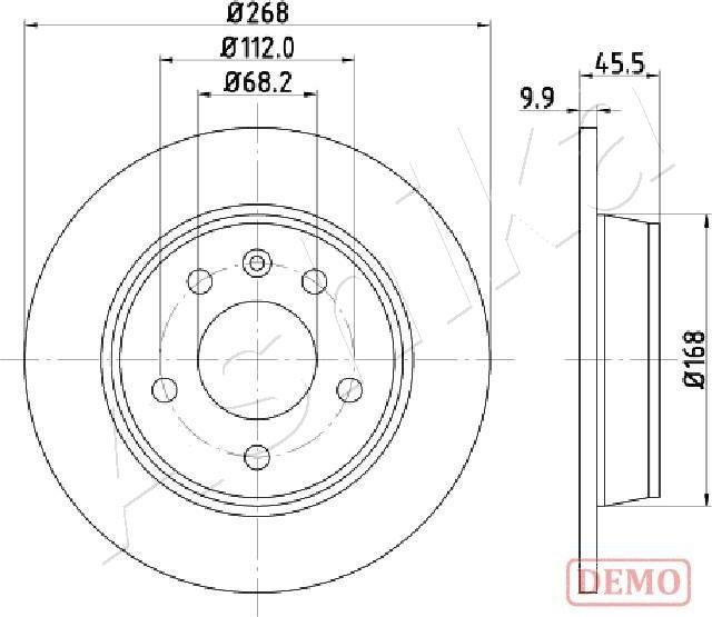 Ashika 61-00-0306C - Гальмівний диск autocars.com.ua