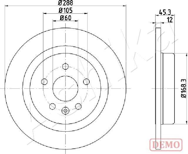 Ashika 61-00-0404C - Гальмівний диск autocars.com.ua