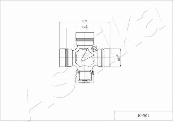 Ashika 66-0W-W01 - Шарнір, поздовжній вал autocars.com.ua