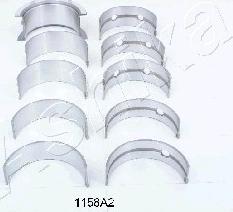 Ashika 86-1158A2 - Комплект підшипників колінчастого вала autocars.com.ua