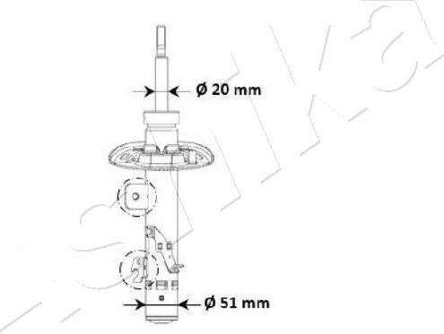 Ashika MA-00974 - Амортизатор autocars.com.ua