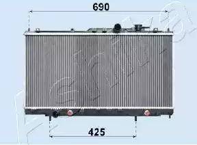 Ashika RDA183018 - Радіатор, охолодження двигуна autocars.com.ua