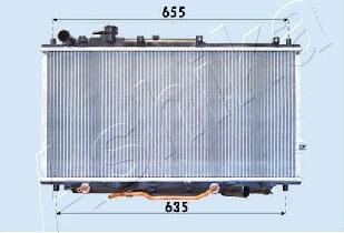 Ashika RDA333007 - Радіатор, охолодження двигуна autocars.com.ua