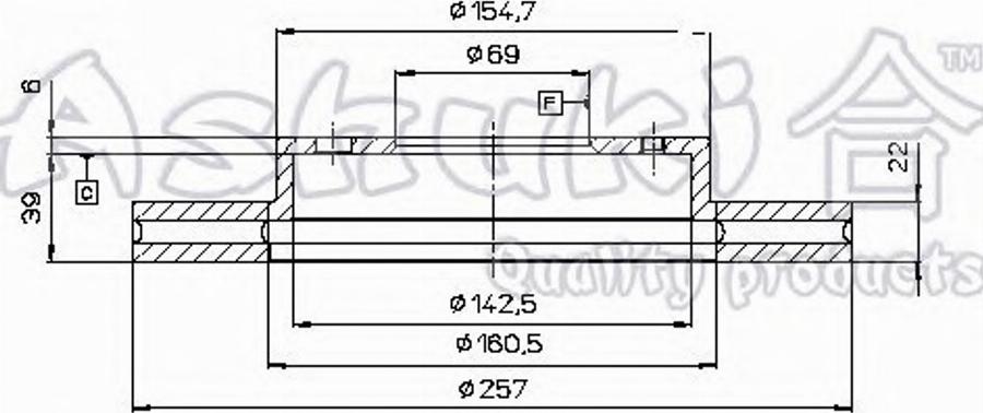 Ashuki 0990-3150 - Тормозной диск avtokuzovplus.com.ua