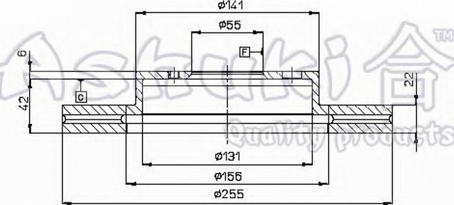 Ashuki 0990-3302 - Тормозной диск avtokuzovplus.com.ua