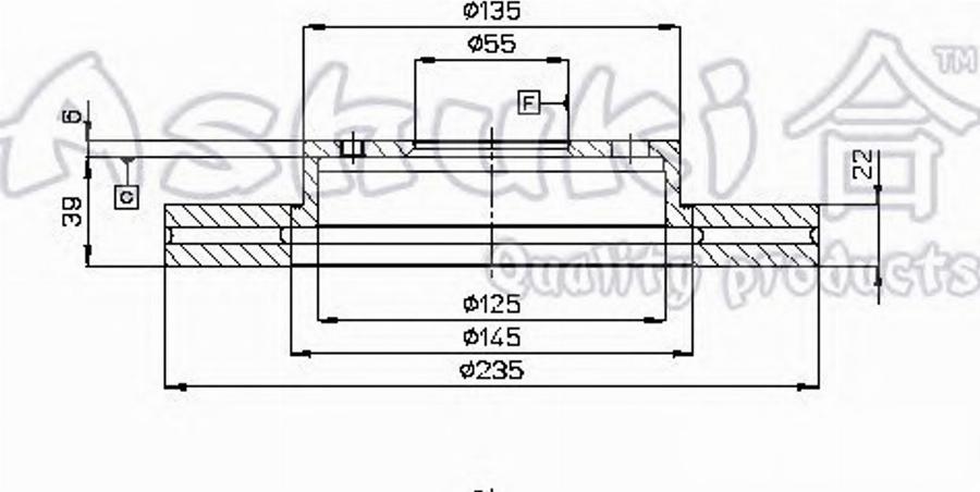 Ashuki 0990-4403 - Тормозной диск avtokuzovplus.com.ua