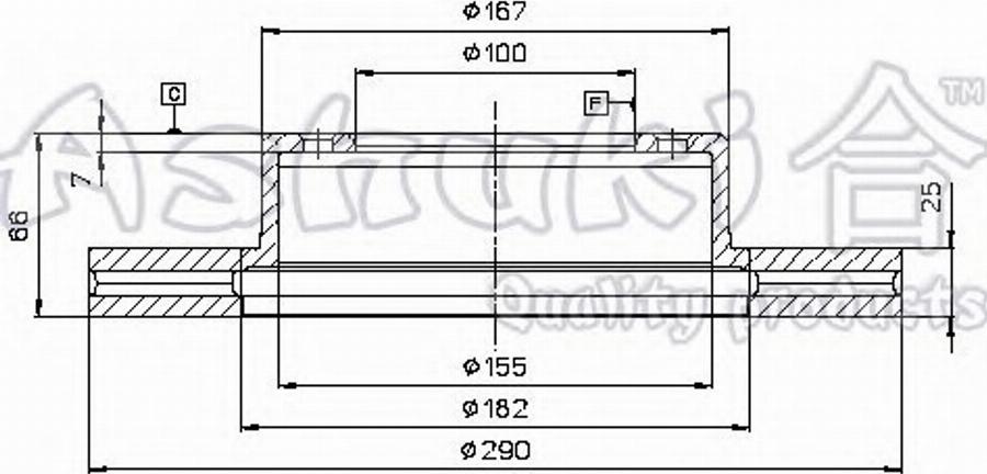 Ashuki 0990-5702 - Тормозной диск autodnr.net