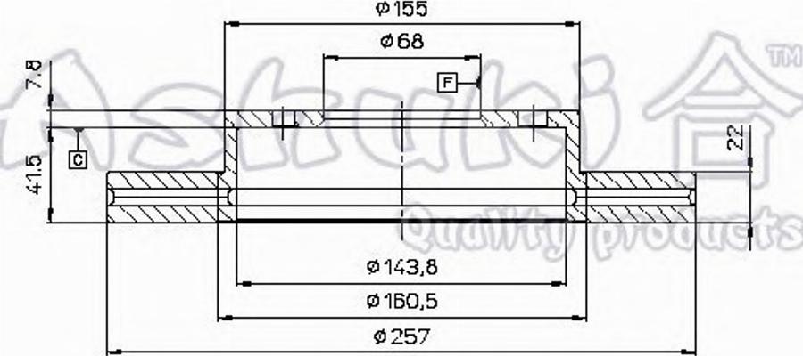 Ashuki 0990-6501 - Тормозной диск avtokuzovplus.com.ua