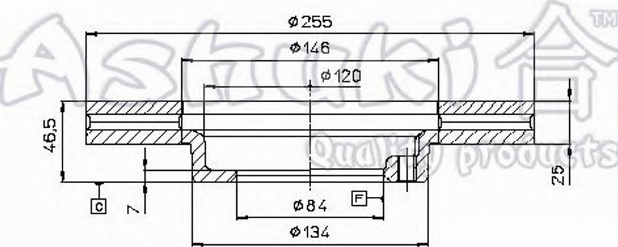 Ashuki 0990-8602 - Тормозной диск avtokuzovplus.com.ua