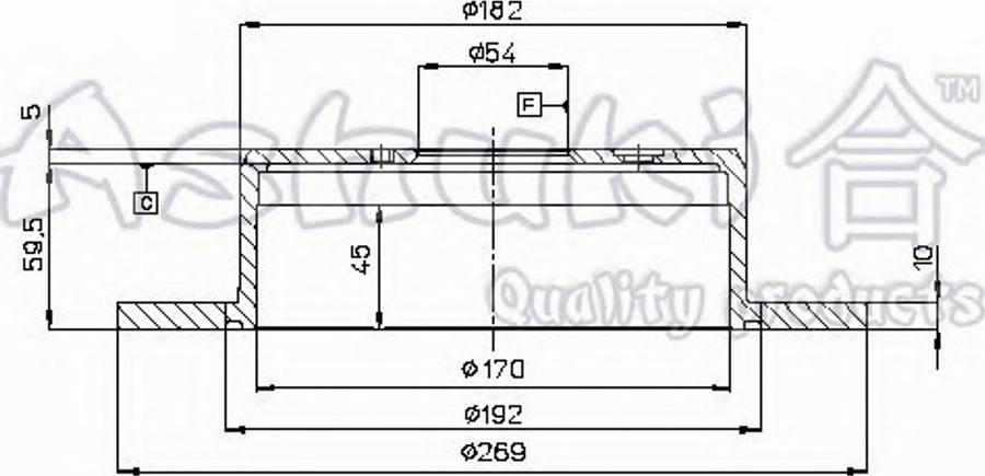 Ashuki 0993-2002 - Тормозной диск avtokuzovplus.com.ua