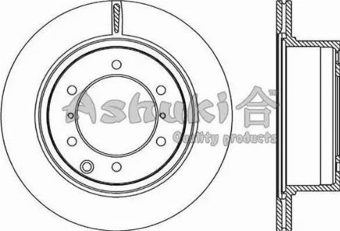 Ashuki 0993-2150 - Гальмівний диск autocars.com.ua