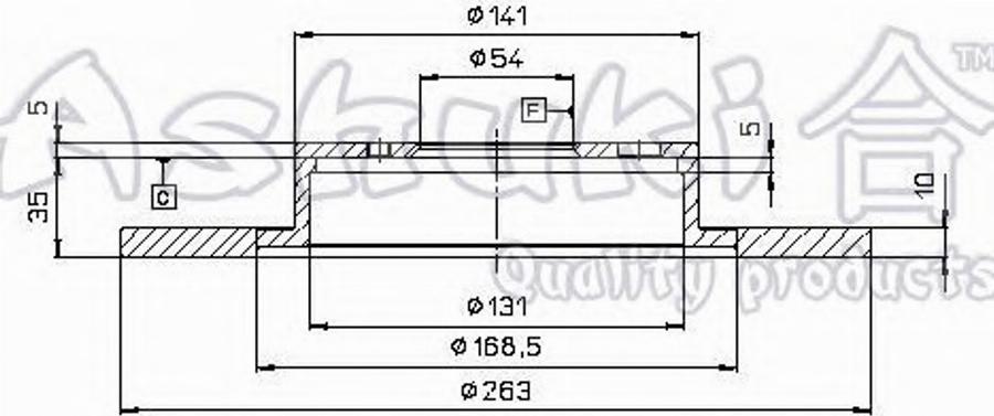 Ashuki 0993-4002 - Гальмівний диск autocars.com.ua