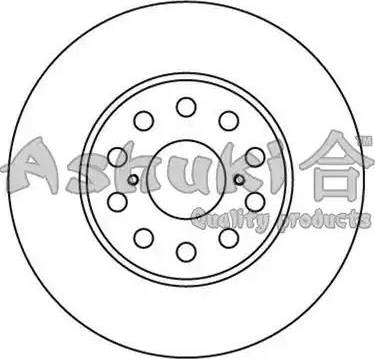 Ashuki 0993-7202 - Гальмівний диск autocars.com.ua