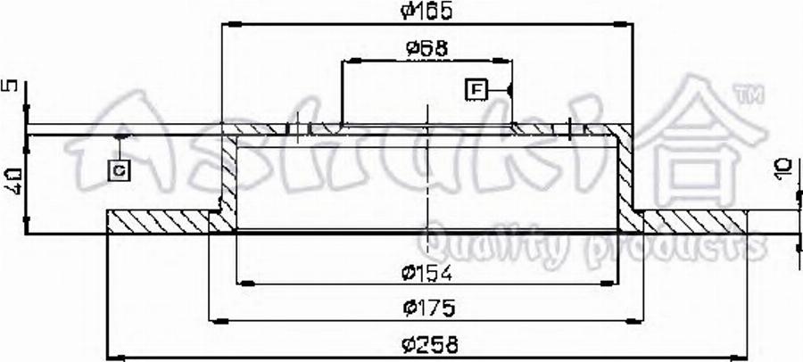 Ashuki 0993-8201 - Тормозной диск avtokuzovplus.com.ua