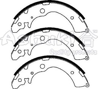 Ashuki 1050-0204 - Комплект гальм, барабанний механізм autocars.com.ua