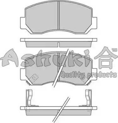 Ashuki 1080-0010 - Тормозные колодки, дисковые, комплект autodnr.net