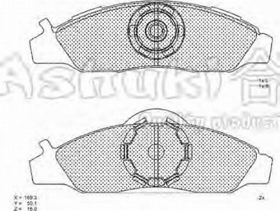 Ashuki 1080-0040 - Тормозные колодки, дисковые, комплект autodnr.net