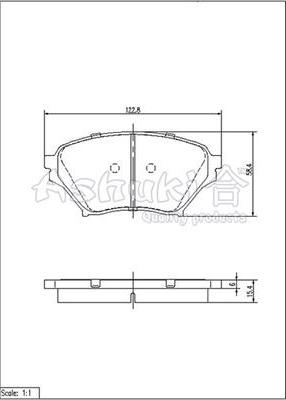 Ashuki 1080-2503 - Гальмівні колодки, дискові гальма autocars.com.ua