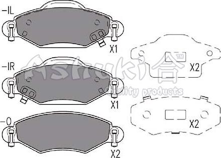 Ashuki 1080-3112 - Тормозные колодки, дисковые, комплект autodnr.net