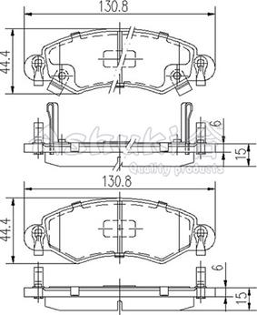 Ashuki 1080-5208 - Гальмівні колодки, дискові гальма autocars.com.ua