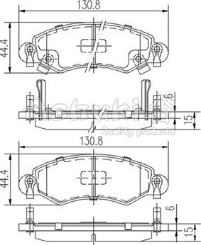 Ashuki 1080-5208 - Тормозные колодки, дисковые, комплект avtokuzovplus.com.ua