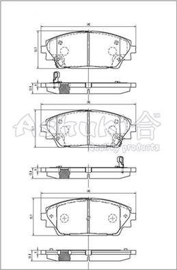 Ashuki 1080-6703 - Гальмівні колодки, дискові гальма autocars.com.ua