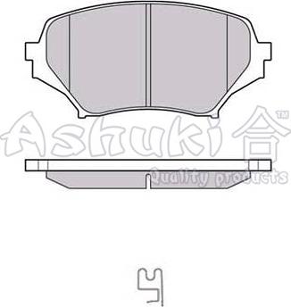 Ashuki 1080-8603 - Тормозные колодки, дисковые, комплект autodnr.net